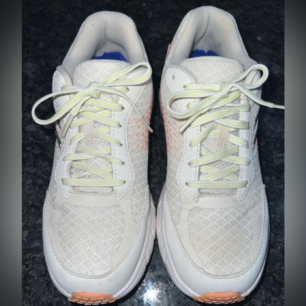 Dr. Scholl's White with Pink Accent Sneakers